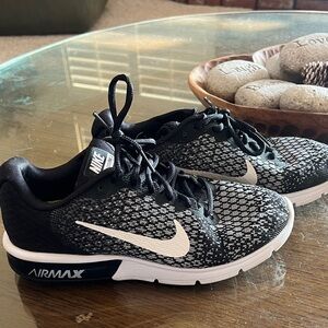 Nike Air Max Black and White Running Shoes